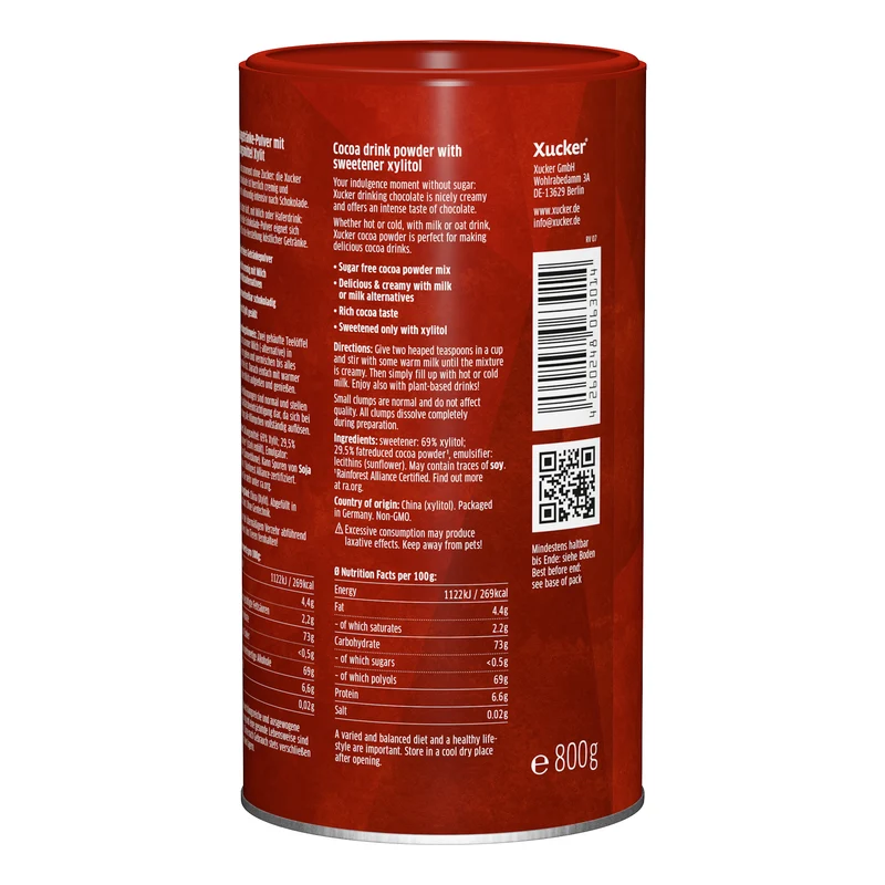 Xucker Hot Chocolate Drink (800g)