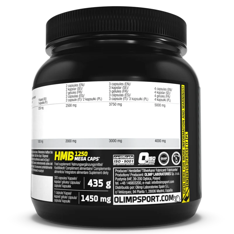 HMB Mega Kapseln 1250 (300 capsules)