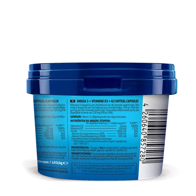 Omega-3 + Vitamine D3 + K2 Extreme (120 Kapseln)