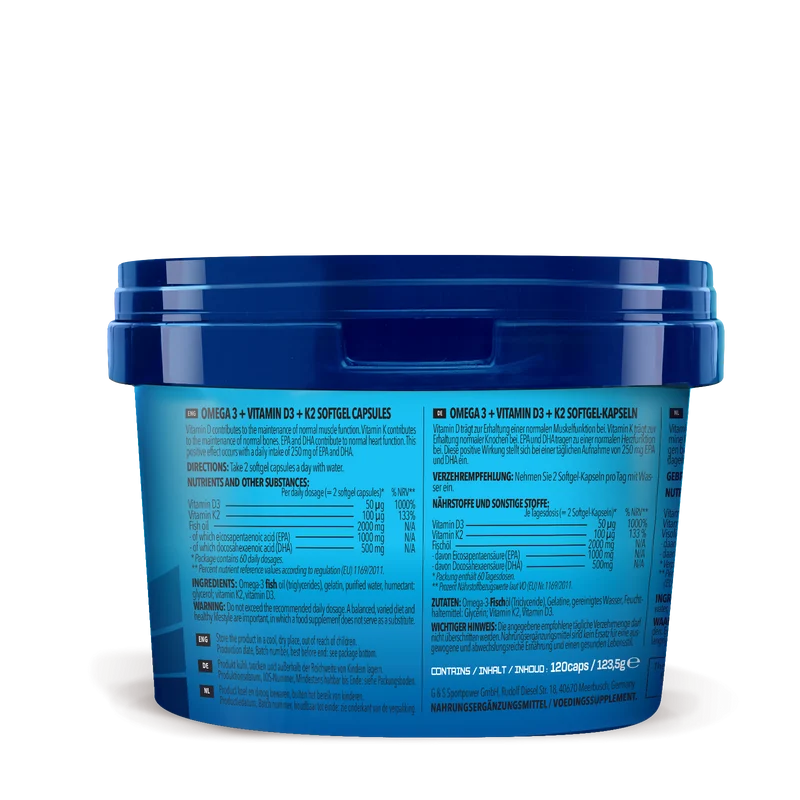 Omega-3 + Vitamine D3 + K2 Extreme (120 Kapseln)
