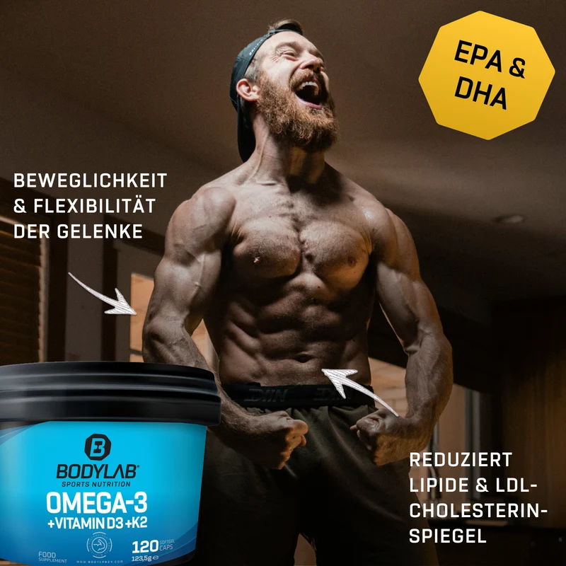 Omega-3 + Vitamine D3 + K2 Extreme (120 Kapseln)