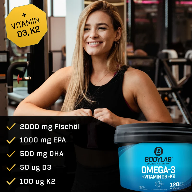 Omega-3 + Vitamine D3 + K2 Extreme (120 Kapseln)