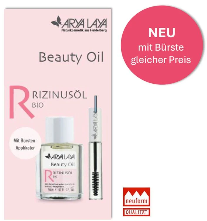 ARYA LAYA - Beauty Oil Rizinusöl bio mit Bürsten-Applikator, 30ml