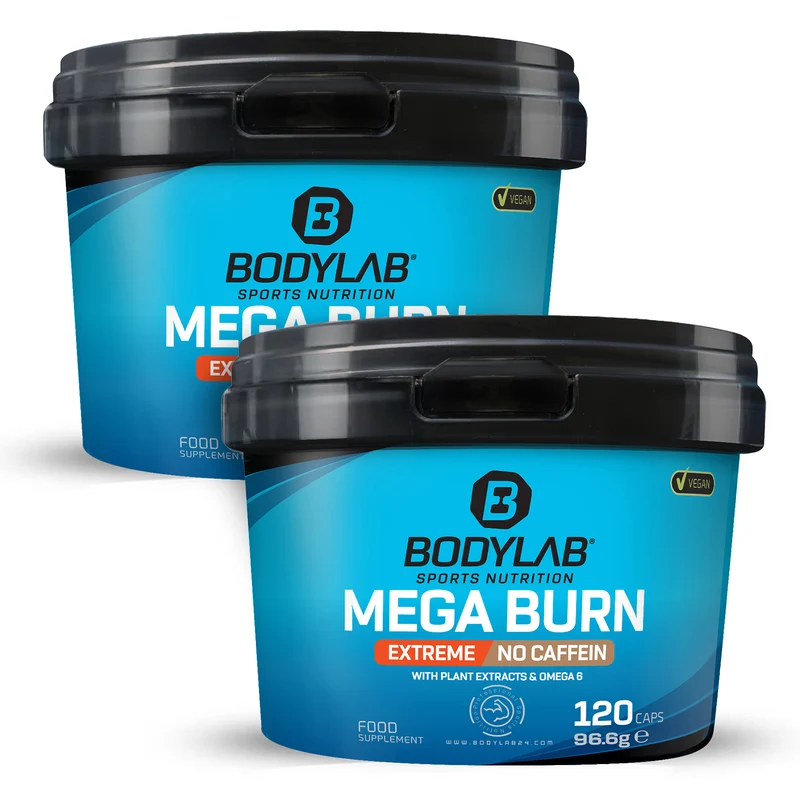 2 x Mega Burn Extreme NO Caffein (120 capsules)