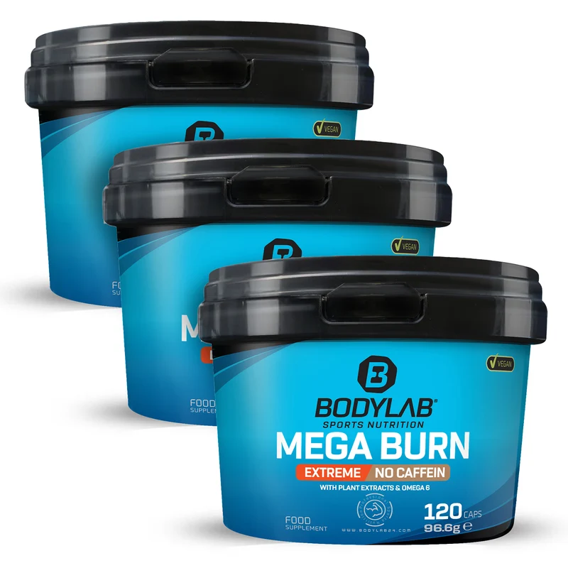 3 x Mega Burn Extreme NO Caffein (120 capsules)