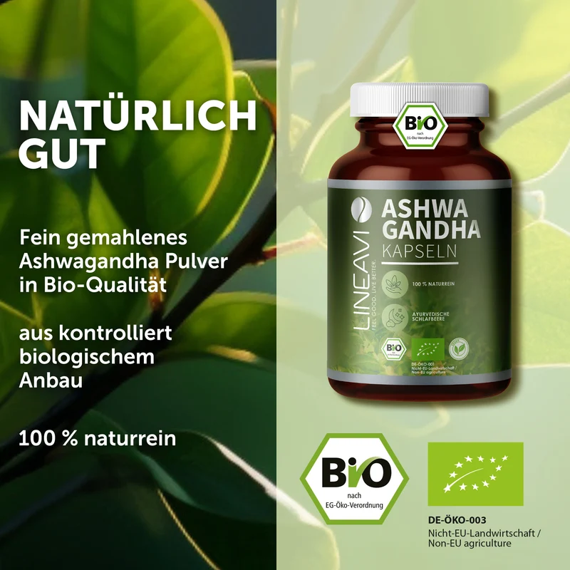 Doppelpack: Bio Ashwagandha Kapseln (2x150 Kapseln)