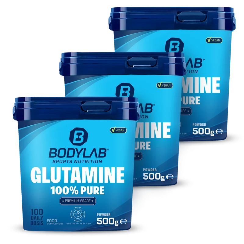 3 x Bodylab24 Glutamin Powder (elk 500g)