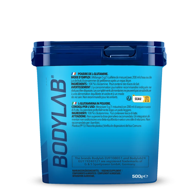 3 x Bodylab24 Glutamin Powder (elk 500g)