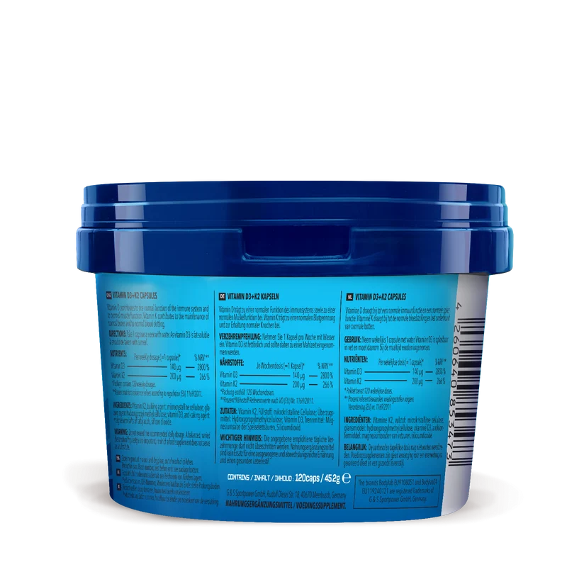 Vitamine D3 + K2 (120 capsules)