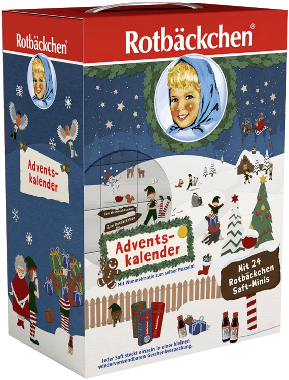 Rotbäckchen - Adventskalender 2026, 24 Minis, 24x125ml