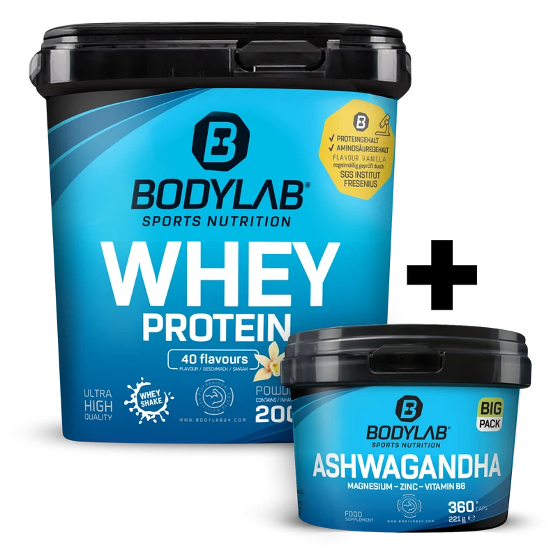 Whey + BIG PACK Ashwagandha (360 capsules)