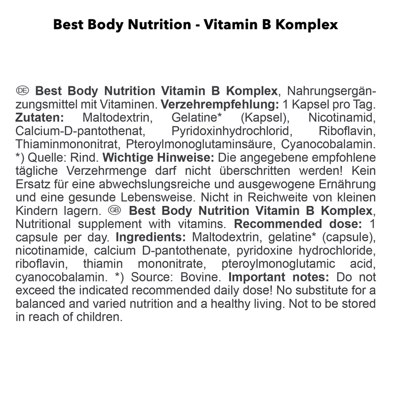 Vitamin B Complex (100 capsules)