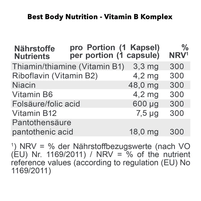 Vitamin B Complex (100 capsules)