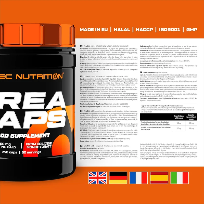 Creatine caps (250 caps)