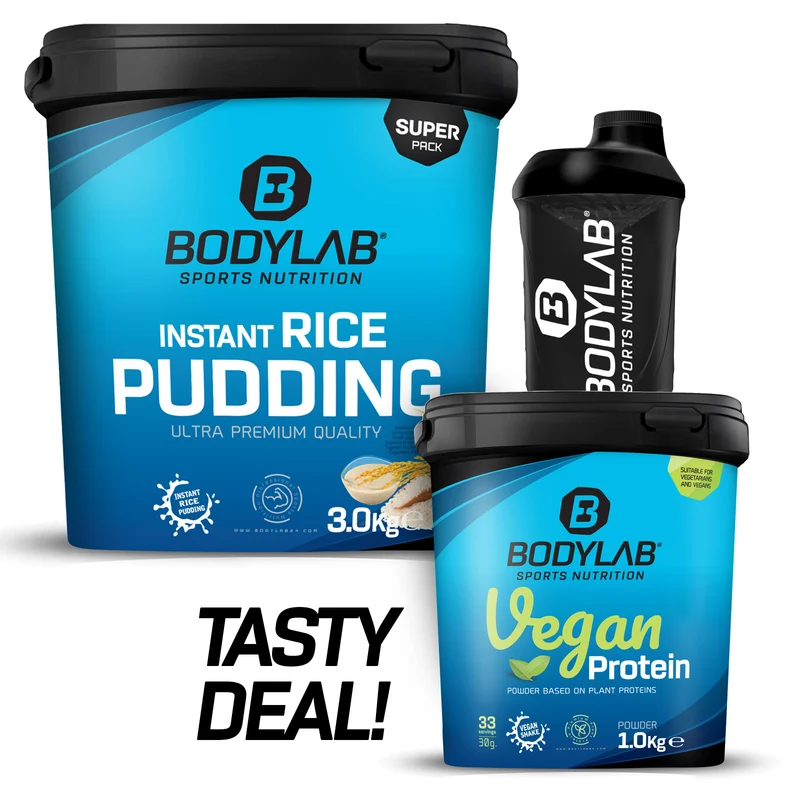Tasty Deal - 1kg Vegan Protein + 3kg Instant Rice Pudding + Shaker