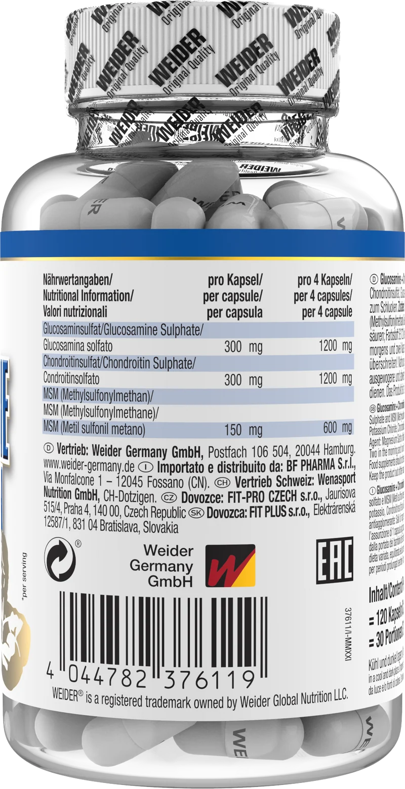Glucosamine + Chondroitin Plus MSM (120 caps)