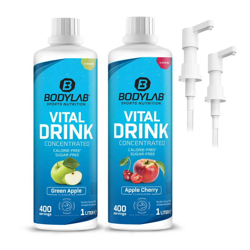 2 x Vital Zero Drink (2x1000ml) + 2 x Dosing Pump / Dispenser Pump