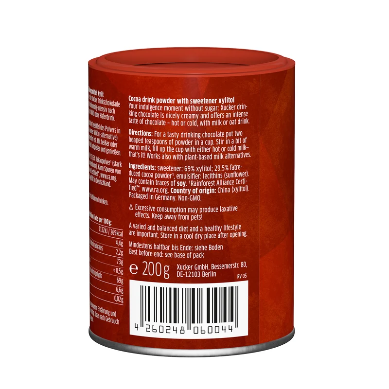 Xucker Hot Chocolate Drink-Chocolate (200g)