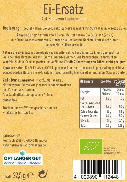 Natura - Ei-Ersatz bio, 21g