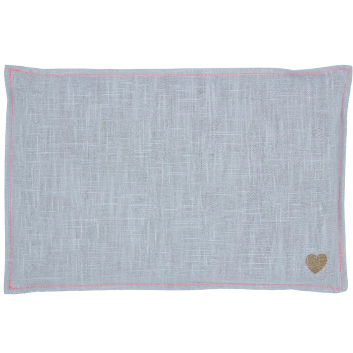 Herbalind - Leinen Getreidekissen 20x30cm, light blue