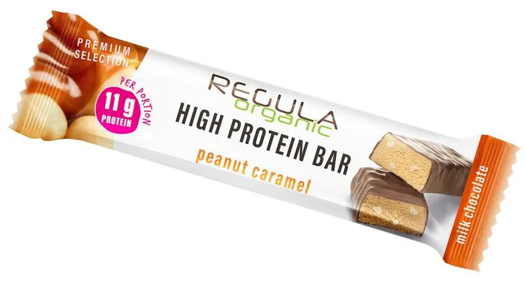 Regula Organic - Protein Bar peanut caramel in VM Schokol., Bio, 40g