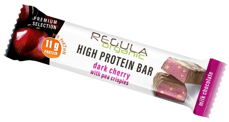 Regula Organic - Protein Bar dark cherry in VM Schokolade bio, 40g