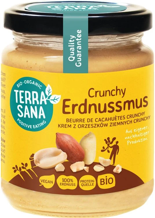 TerraSana - Erdnussmus Crunchy bio, 250g