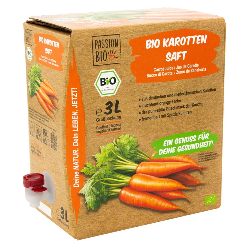 PassionBio - Karottensaft, milchsauer fermentiert bio, 3l
