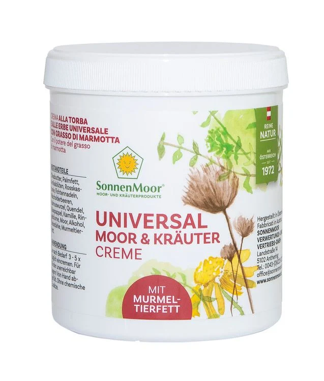 Sonnenmoor - Universal Moor- und Kräutercreme m. Murmeltierfet, 500g