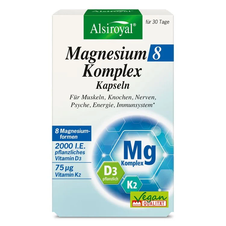 Alsiroyal - Magnesium 8 Komplex Kapseln vegan, 37,2g