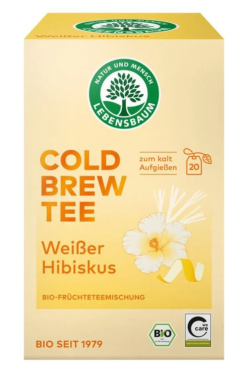 Lebensbaum - Cold Brew Tee Weißer Hibiskus bio, 20 Teebeutel