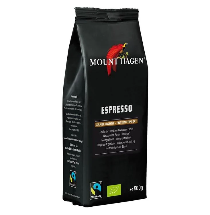 MOUNT HAGEN - MH Bio FT Espresso g.B.. entk. 500g Soft, 6St