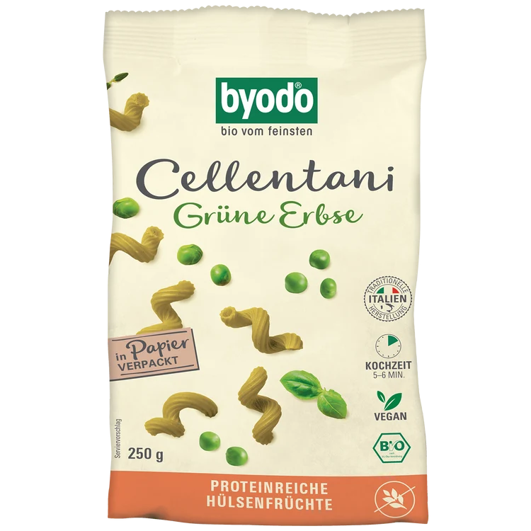 Byodo - Cellentani grüne Erbse bio, 250g