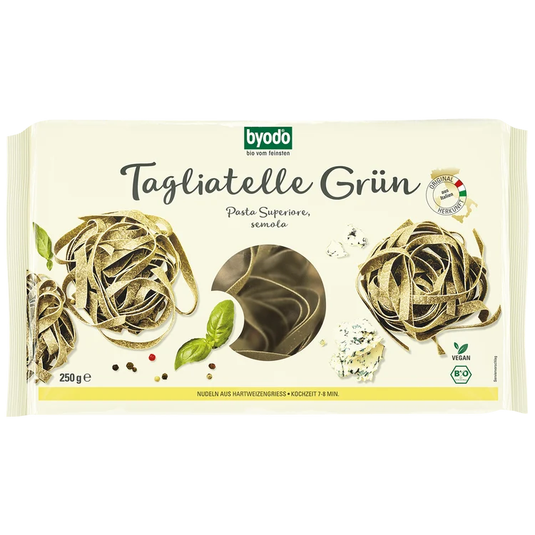Byodo - Tagliatelle grün bio, 250g