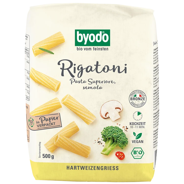 Byodo - Rigatoni hell bio, 500g
