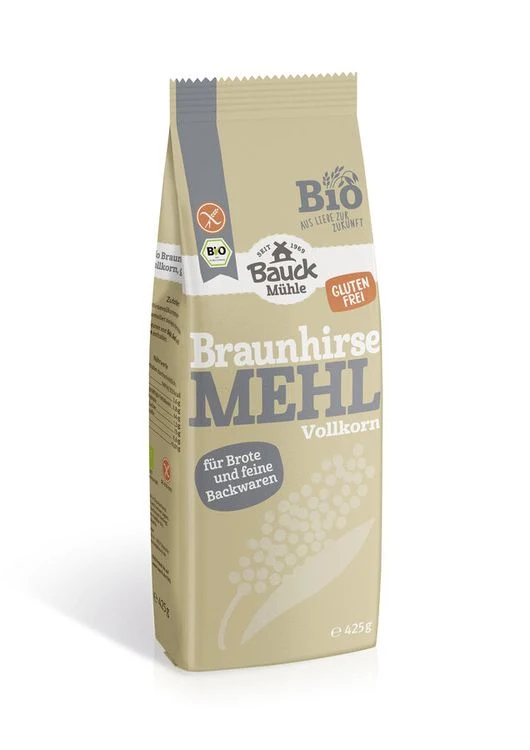 Bauck Mühle - Braunhirsemehl Vollkorn glutenfrei Bio, 425g