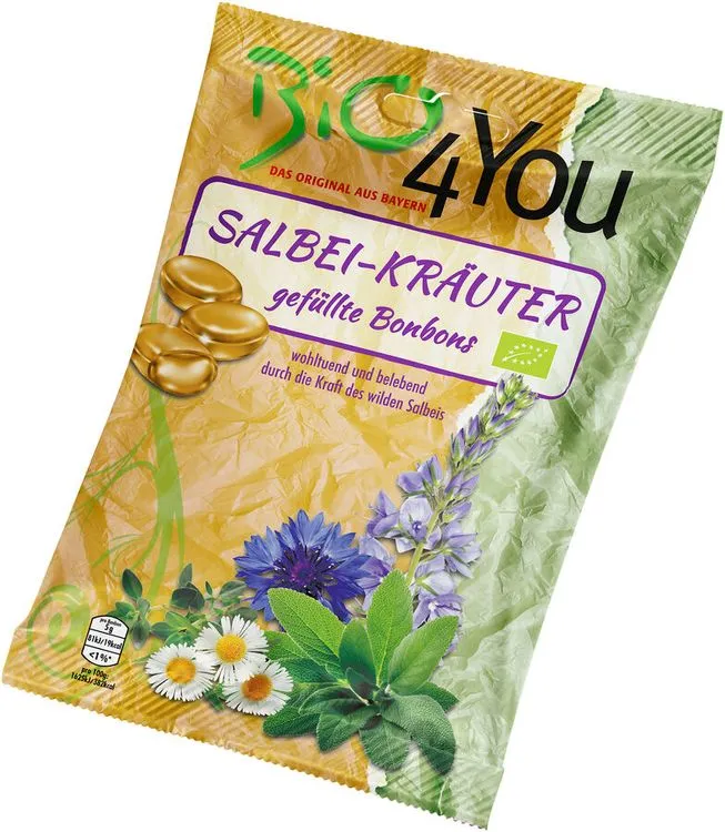 Bio4You - Bio-Bonbon-Salbei-Kräuter, 75g