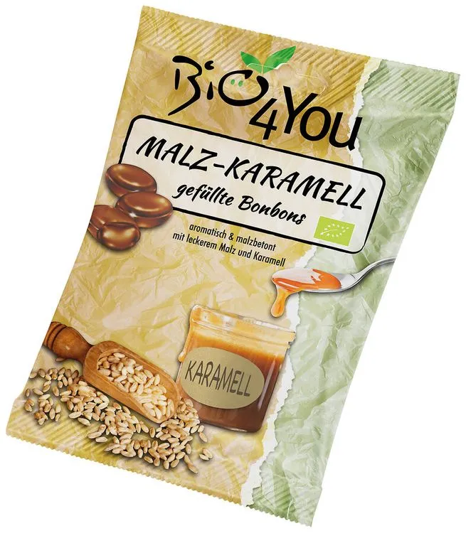 Bio4You - Bio-Malz-Karamell-Bonbon, 75g
