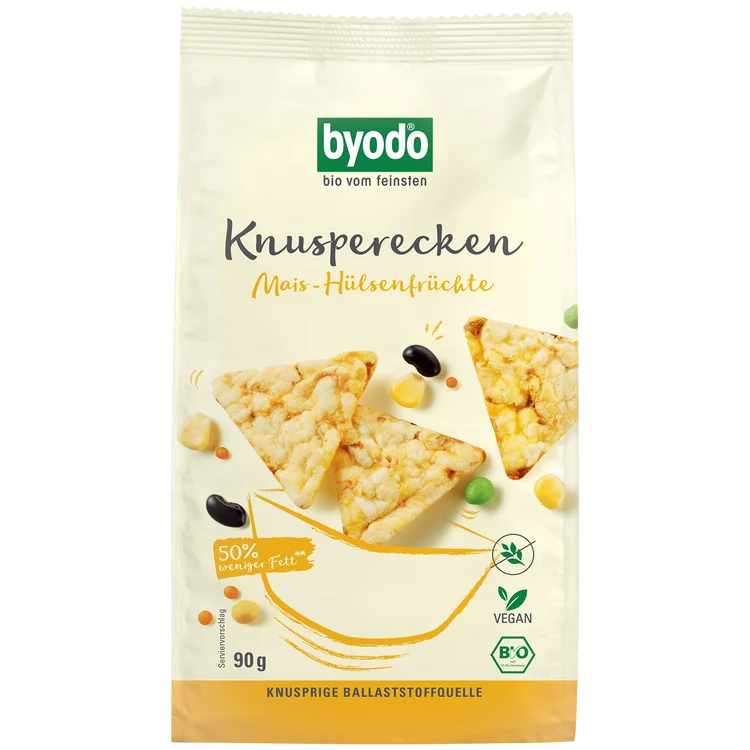 Byodo - Knusperecken Mais-Hülsenfrüchte, 90g