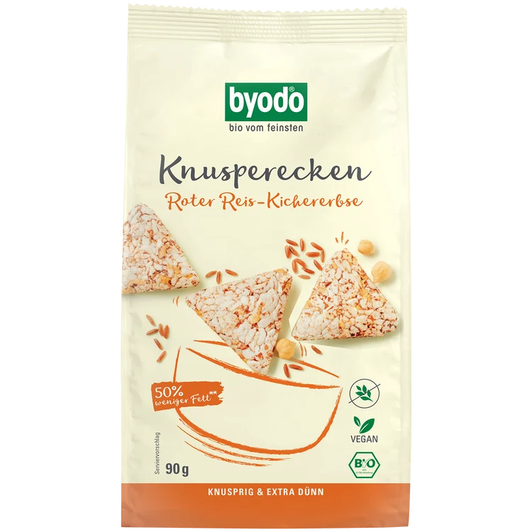 Byodo - Knusperecken Roter Reis-Kichererbse, 90g
