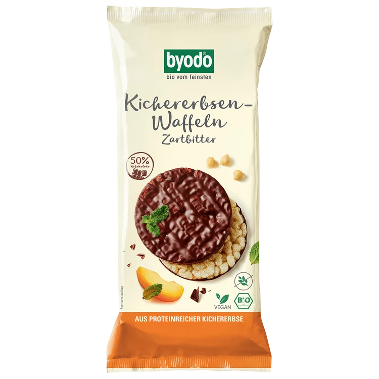 Byodo - Kichererbsen-Waffeln Zartbitter 65g