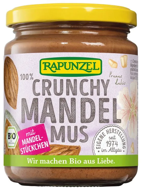 Rapunzel - Mandelmus Crunchy, 250g