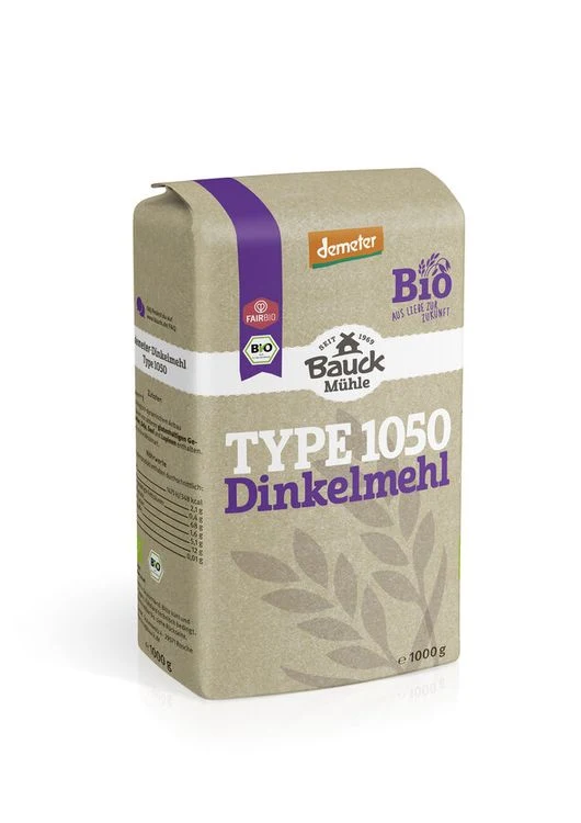 Bauck Mühle - Dinkelmehl Type 1050 Demeter, 1000g
