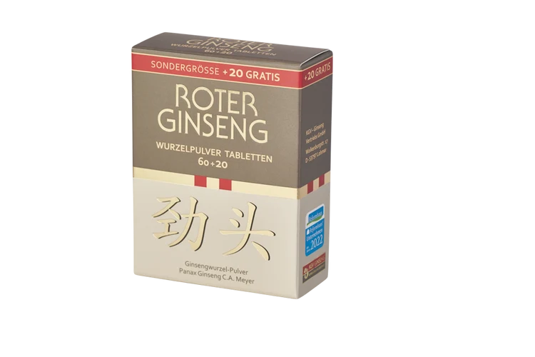 KGV - Roter Ginseng Tabletten Sondergröße 60 + 20 Stk.