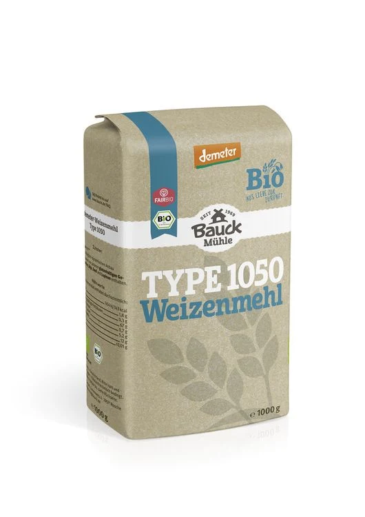 Bauck Mühle - Weizenmehl Type 1050 Demeter, 1000g