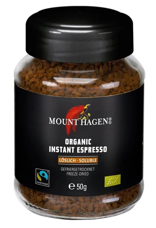 MOUNT HAGEN - Bio Fairtrade Instant Espresso, 50g