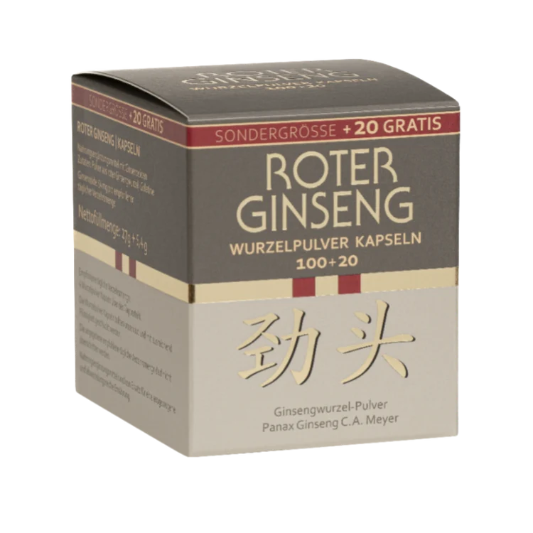 KGV - Roter Ginseng Wurzelpulver Kapseln, 100 + 20, 120 Kaps.