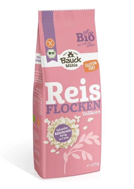 Bauck Mühle - Reisflocken Bio gf, 475g