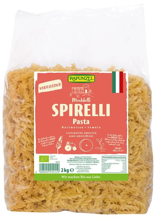 Rapunzel - Spirelli Semola bio vegan, 2kg