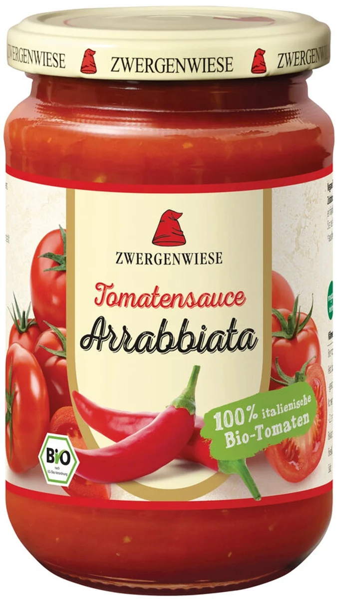 Zwergenwiese - Tomatensauce Arrabbiata bio vegan 340ml